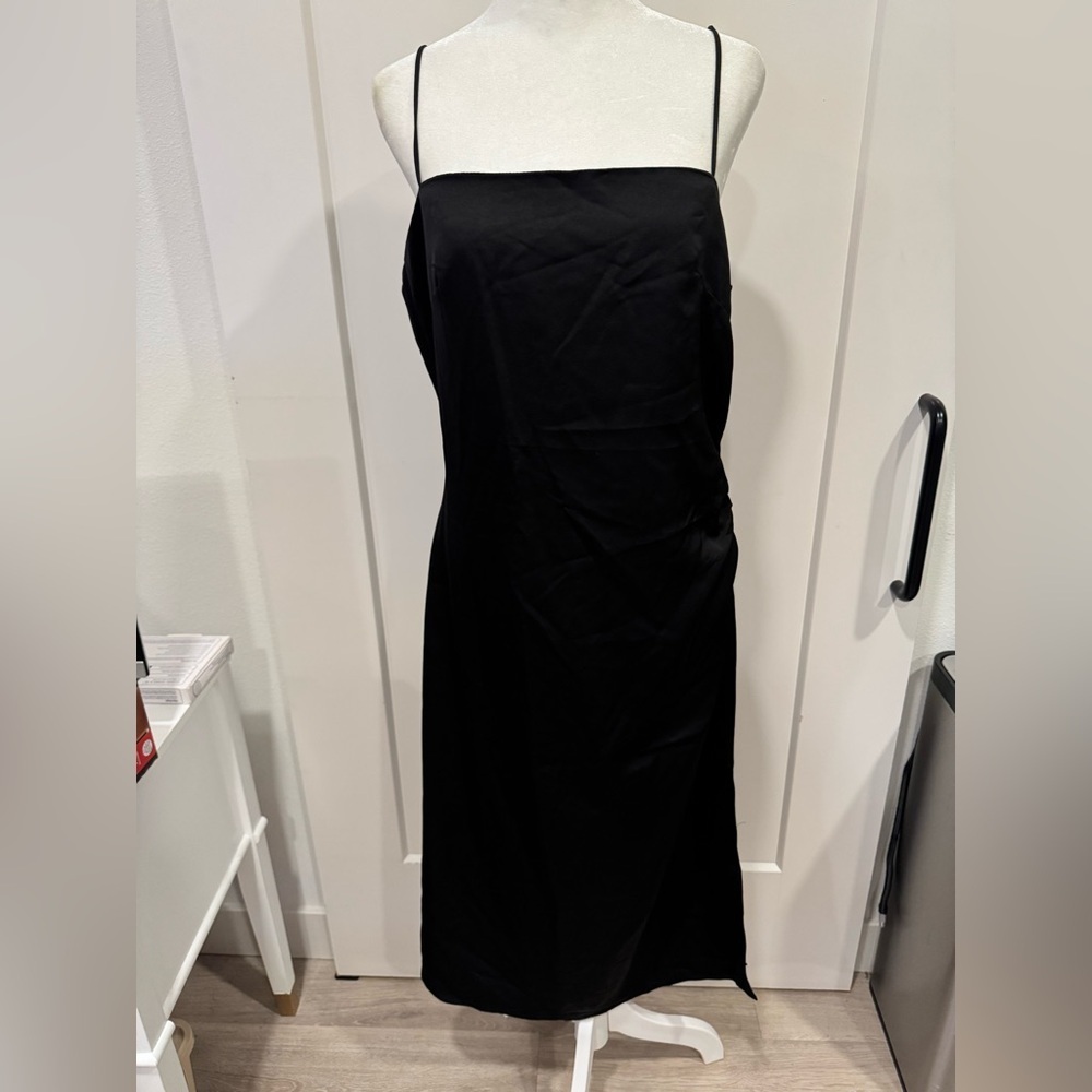 Sage the Label Black Spaghetti Strap Dress Size Large